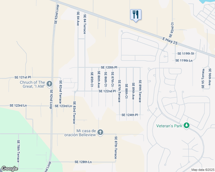 map of restaurants, bars, coffee shops, grocery stores, and more near 12201 Southeast 86th Court in Belleview