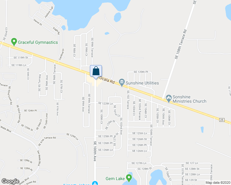 map of restaurants, bars, coffee shops, grocery stores, and more near 12727 Southeast 101st Court in Belleview