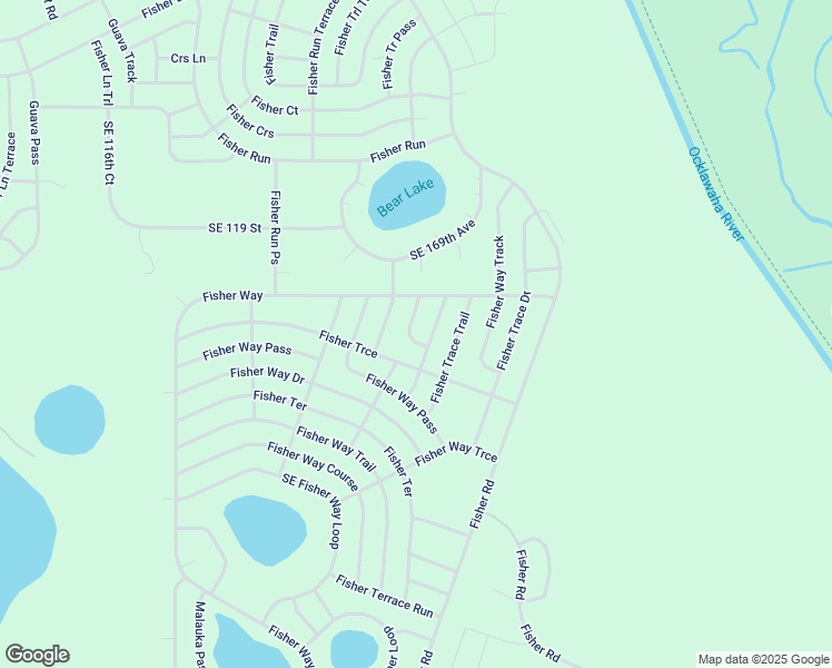 map of restaurants, bars, coffee shops, grocery stores, and more near 15 Fisher Way Place in Ocklawaha