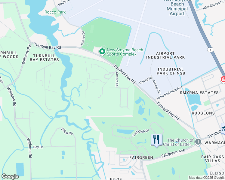 map of restaurants, bars, coffee shops, grocery stores, and more near 1974 Mayport Avenue in New Smyrna Beach