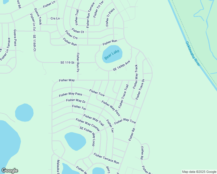 map of restaurants, bars, coffee shops, grocery stores, and more near 15 Fisher Way Place in Ocklawaha