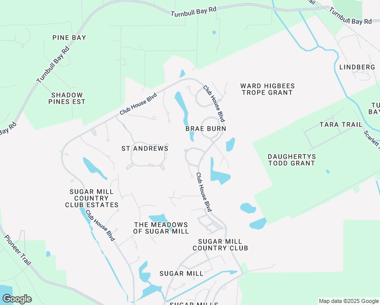 map of restaurants, bars, coffee shops, grocery stores, and more near 168 Turnberry Circle in New Smyrna Beach