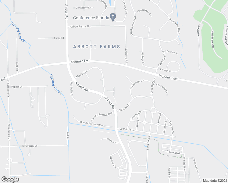 map of restaurants, bars, coffee shops, grocery stores, and more near Caro Court in New Smyrna Beach