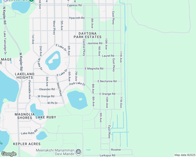 map of restaurants, bars, coffee shops, grocery stores, and more near 1120 9th Avenue in DeLand