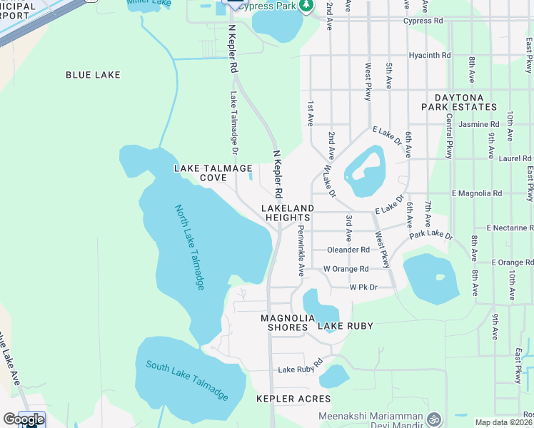 map of restaurants, bars, coffee shops, grocery stores, and more near 2337 Lake Talmadge Drive in DeLand