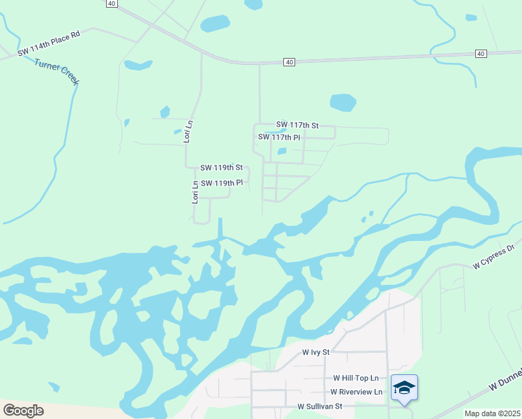 map of restaurants, bars, coffee shops, grocery stores, and more near 22976 Southwest 117th Place Road in Dunnellon