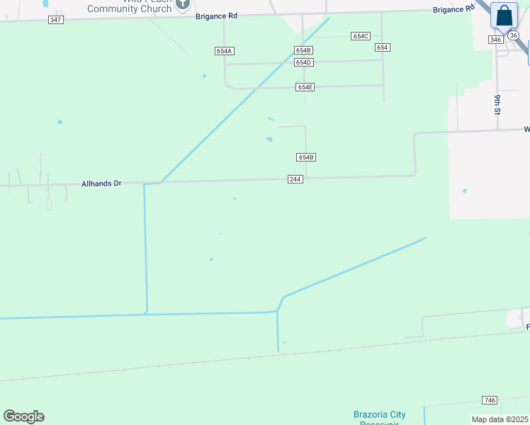 map of restaurants, bars, coffee shops, grocery stores, and more near 2123 County Road 244 in Brazoria