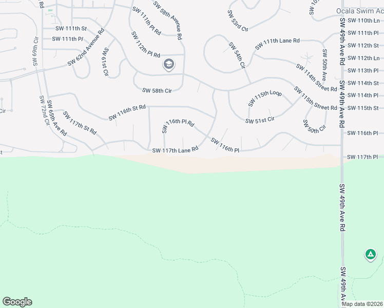 map of restaurants, bars, coffee shops, grocery stores, and more near 5760 Southwest 117th Lane Road in Ocala