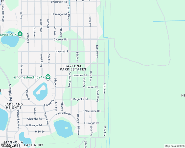 map of restaurants, bars, coffee shops, grocery stores, and more near 1473 10th Avenue in DeLand