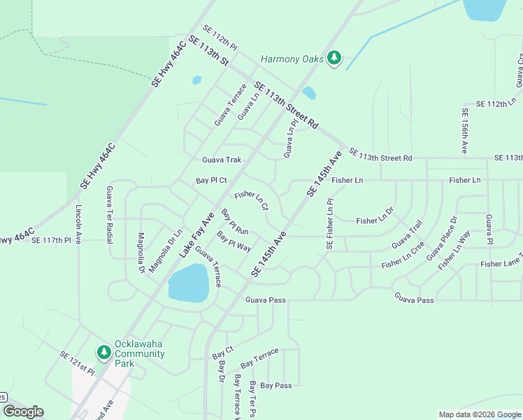 map of restaurants, bars, coffee shops, grocery stores, and more near 189 Fisher Lane Court in Ocklawaha