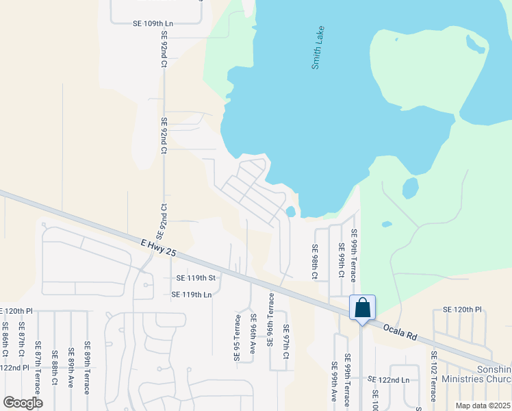 map of restaurants, bars, coffee shops, grocery stores, and more near 9505 East Highway 25 in Belleview