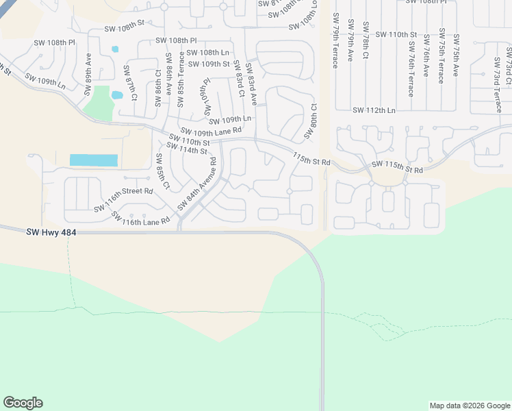 map of restaurants, bars, coffee shops, grocery stores, and more near 11565 Southwest 82nd Avenue in Ocala