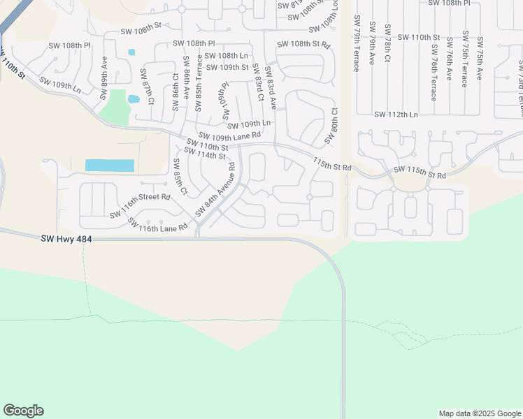 map of restaurants, bars, coffee shops, grocery stores, and more near 11565 Southwest 82nd Avenue in Ocala