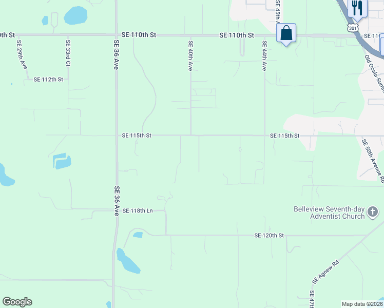 map of restaurants, bars, coffee shops, grocery stores, and more near in Belleview