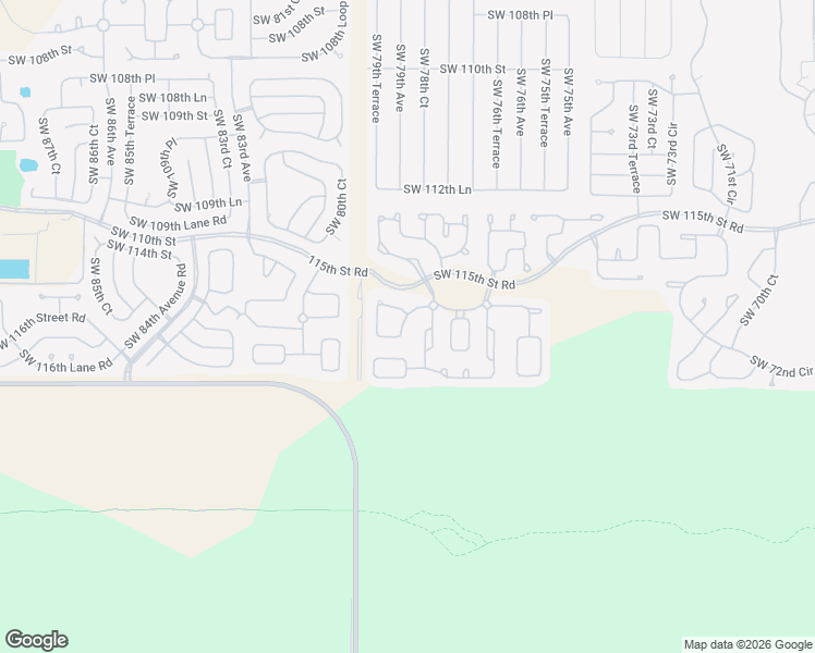 map of restaurants, bars, coffee shops, grocery stores, and more near 7929 Southwest 115th Loop in Ocala