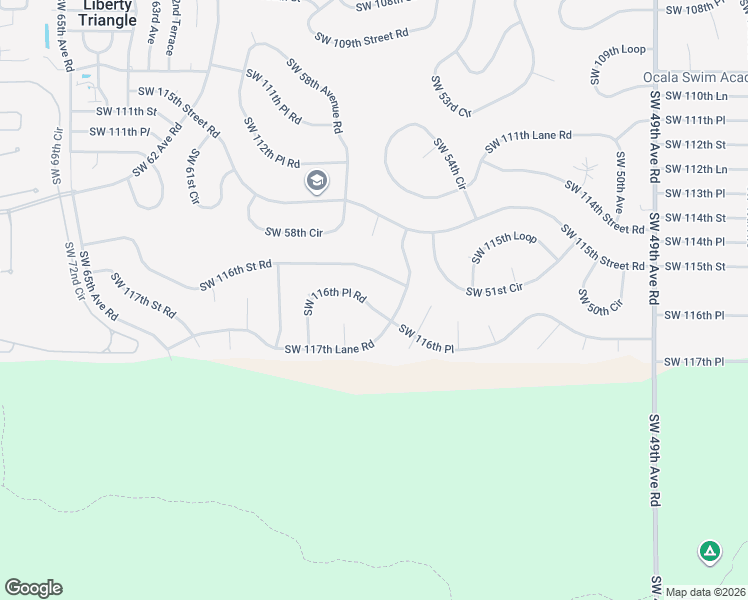 map of restaurants, bars, coffee shops, grocery stores, and more near 5725 Southwest 116th Place Road in Ocala