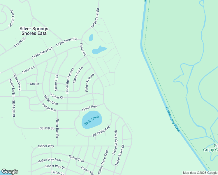 map of restaurants, bars, coffee shops, grocery stores, and more near 167 Sequoia Trail in Ocklawaha