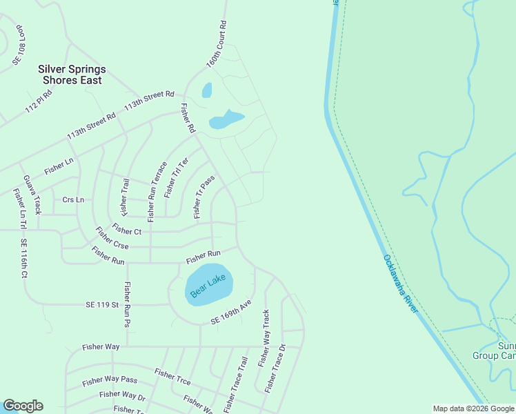 map of restaurants, bars, coffee shops, grocery stores, and more near 167 Sequoia Trail in Ocklawaha