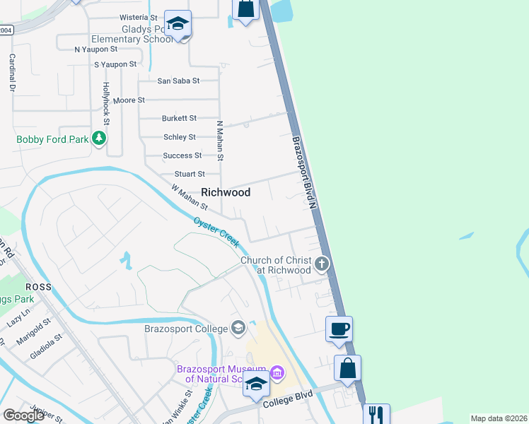 map of restaurants, bars, coffee shops, grocery stores, and more near 117 June Court in Richwood