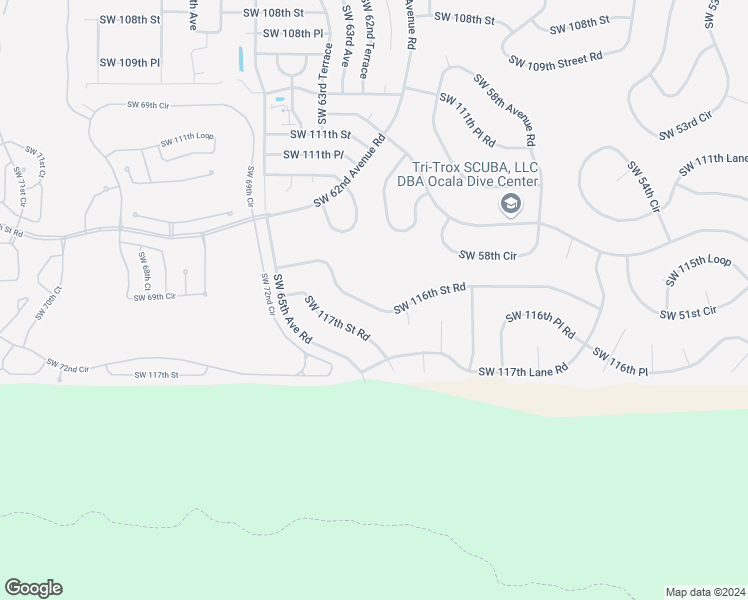 map of restaurants, bars, coffee shops, grocery stores, and more near 6249 Southwest 116th Street Road in Ocala