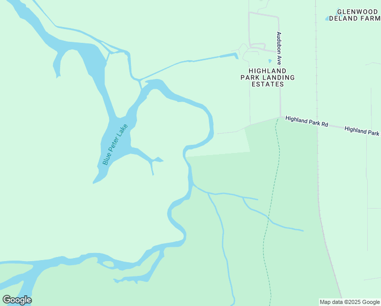 map of restaurants, bars, coffee shops, grocery stores, and more near 2898 Highland Park Road in DeLand