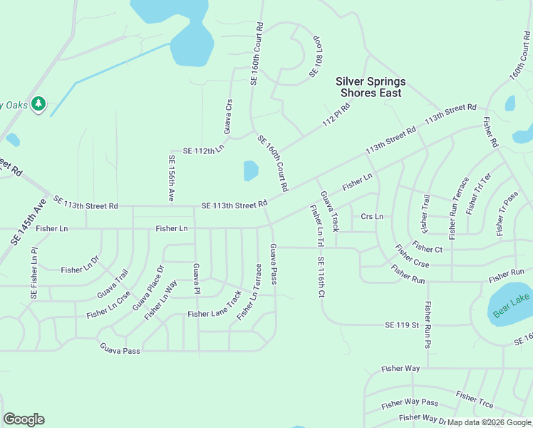 map of restaurants, bars, coffee shops, grocery stores, and more near 15906 Southeast 113th Street Road in Ocklawaha