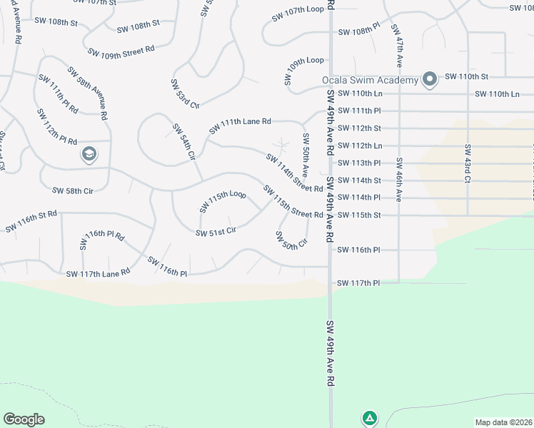 map of restaurants, bars, coffee shops, grocery stores, and more near 11532 Southwest 51st Circle in Ocala