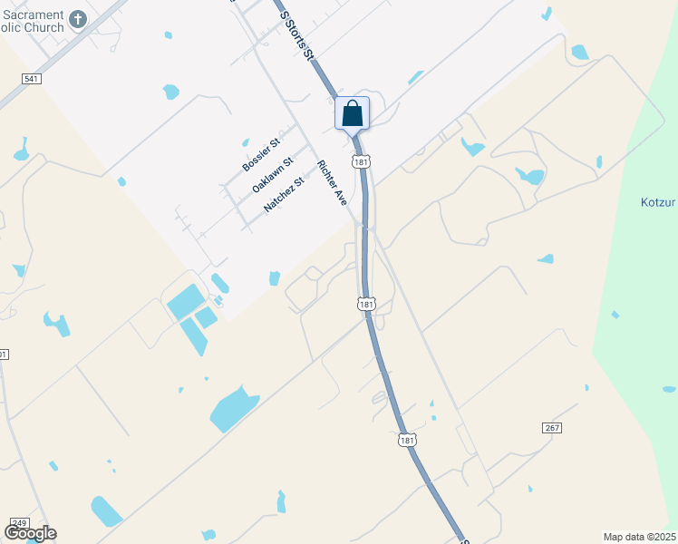 map of restaurants, bars, coffee shops, grocery stores, and more near 6618 U.S. 181 in Falls City