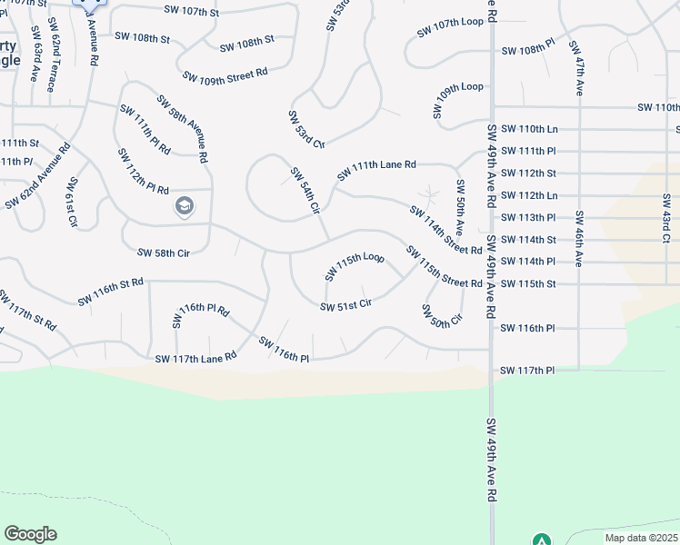 map of restaurants, bars, coffee shops, grocery stores, and more near 5291 Southwest 115th Loop in Ocala