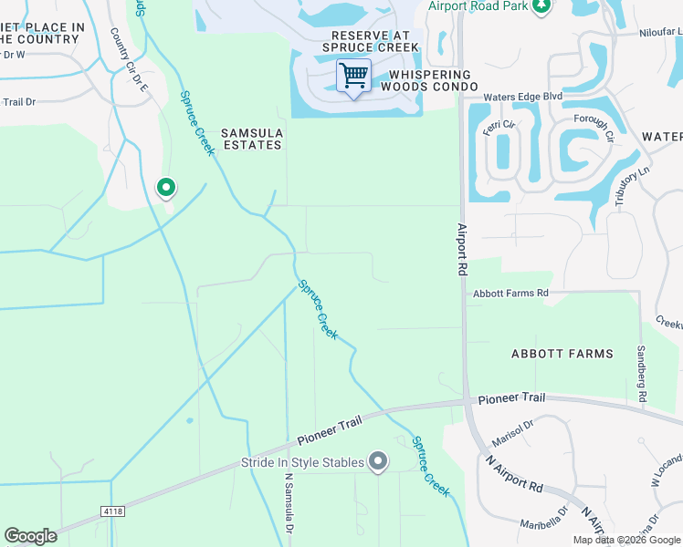 map of restaurants, bars, coffee shops, grocery stores, and more near 3658 Branch Crossing Road in New Smyrna Beach