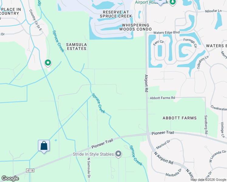map of restaurants, bars, coffee shops, grocery stores, and more near 3658 Branch Crossing Road in New Smyrna Beach