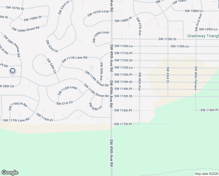 map of restaurants, bars, coffee shops, grocery stores, and more near 4926 Southwest 114th Street Road in Ocala