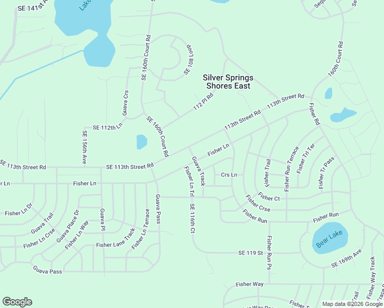 map of restaurants, bars, coffee shops, grocery stores, and more near Fisher Lane in Ocklawaha