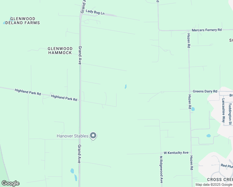 map of restaurants, bars, coffee shops, grocery stores, and more near 2001 Greens Dairy Road in DeLand