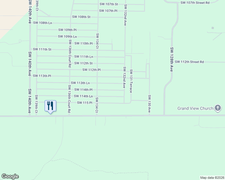 map of restaurants, bars, coffee shops, grocery stores, and more near 13273 Southwest 114th Place in Dunnellon