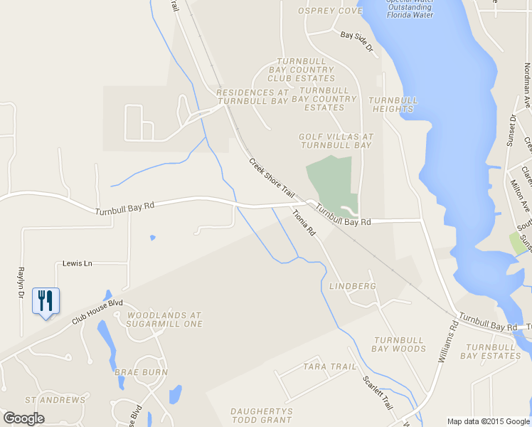 map of restaurants, bars, coffee shops, grocery stores, and more near 2560 Turnbull Bay Road in New Smyrna Beach