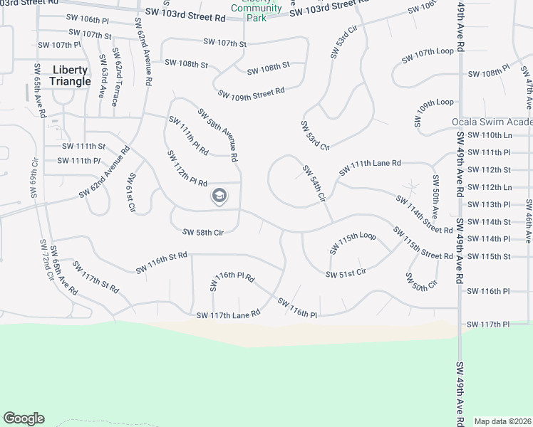 map of restaurants, bars, coffee shops, grocery stores, and more near 11139 Southwest 54th Circle in Ocala