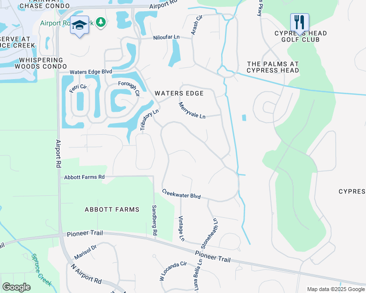 map of restaurants, bars, coffee shops, grocery stores, and more near 1719 Goosecross Court in Port Orange