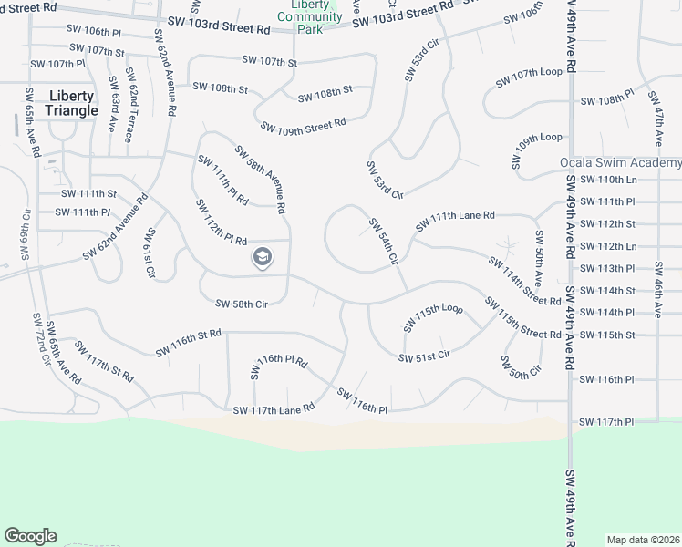 map of restaurants, bars, coffee shops, grocery stores, and more near 11139 Southwest 54th Circle in Ocala
