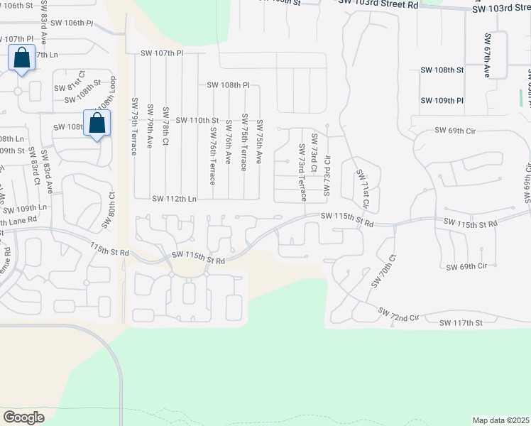 map of restaurants, bars, coffee shops, grocery stores, and more near 7545 Southwest 113th Place in Ocala