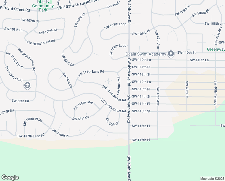 map of restaurants, bars, coffee shops, grocery stores, and more near 5075 Southwest 114th Street Road in Ocala
