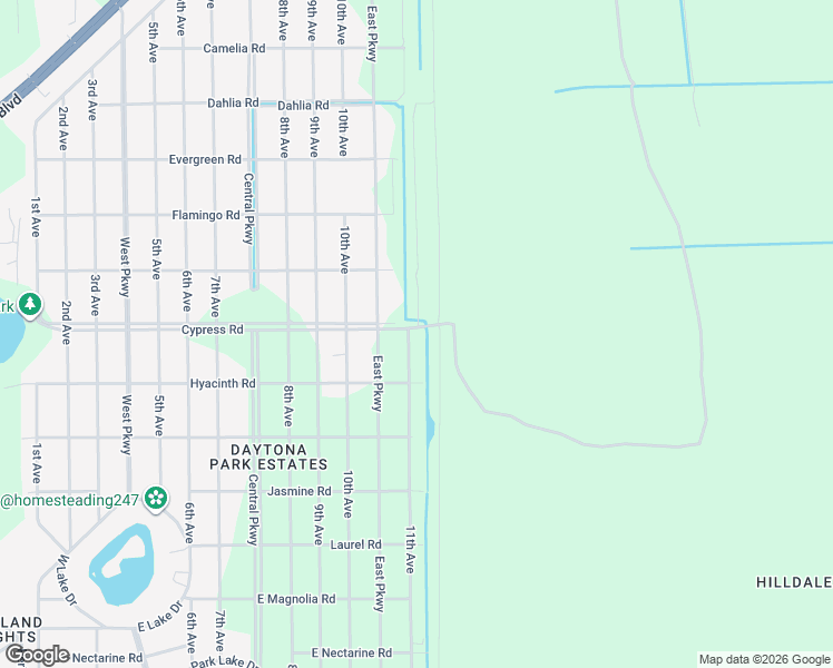 map of restaurants, bars, coffee shops, grocery stores, and more near 1659 11th Avenue in DeLand