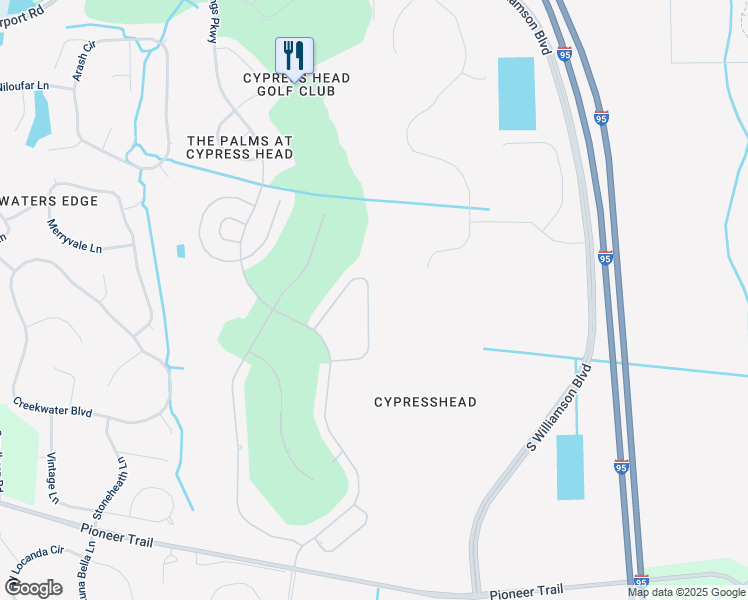 map of restaurants, bars, coffee shops, grocery stores, and more near 1103 Crystal Creek Drive in Port Orange