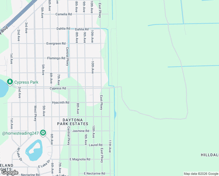 map of restaurants, bars, coffee shops, grocery stores, and more near 1659 11th Avenue in DeLand