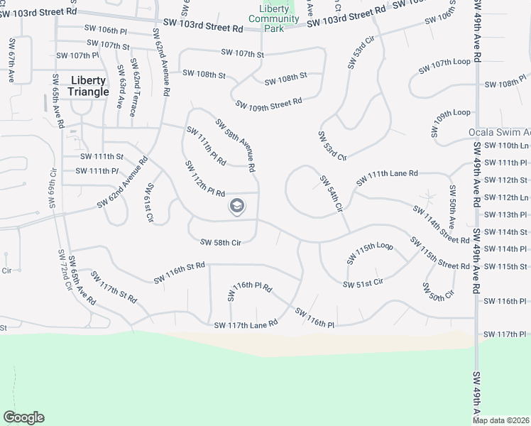 map of restaurants, bars, coffee shops, grocery stores, and more near 5703 Southwest 115th Street Road in Ocala