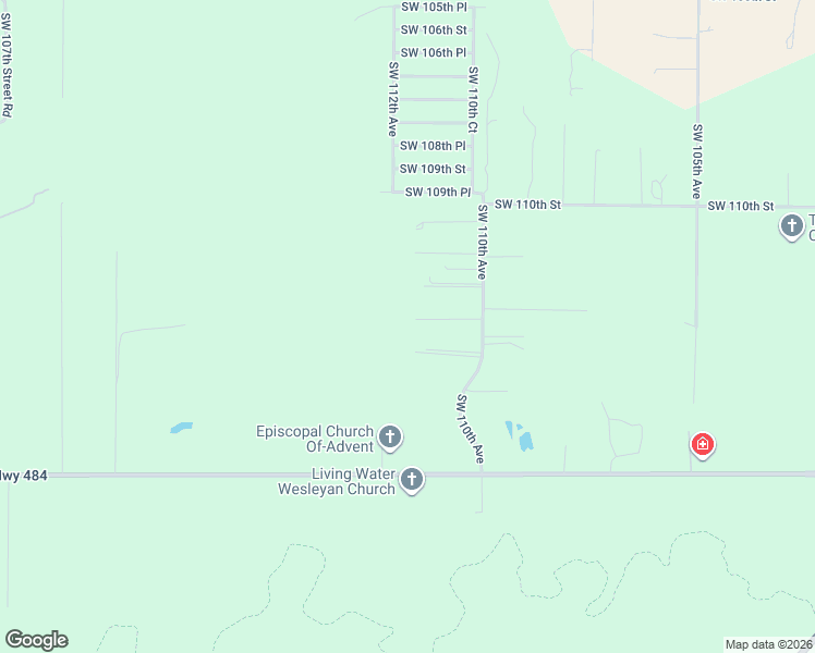 map of restaurants, bars, coffee shops, grocery stores, and more near 11342 Southwest 110th Avenue in Dunnellon