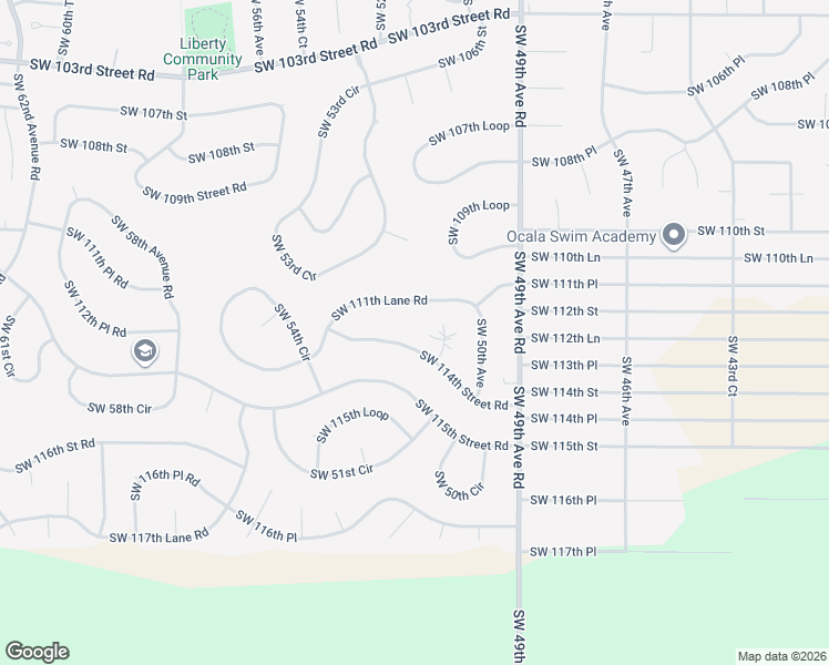 map of restaurants, bars, coffee shops, grocery stores, and more near 11268 Southwest 51st Avenue in Ocala
