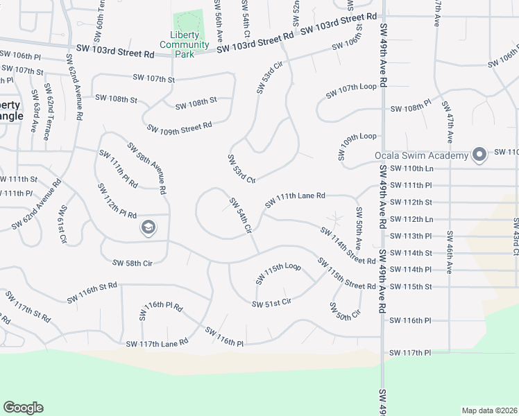 map of restaurants, bars, coffee shops, grocery stores, and more near 5379 Southwest 111th Lane Road in Ocala