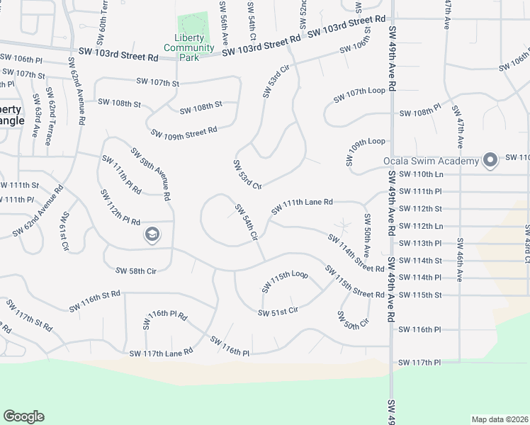 map of restaurants, bars, coffee shops, grocery stores, and more near 5379 Southwest 111th Lane Road in Ocala