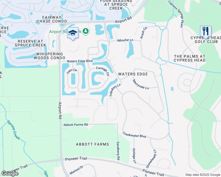 map of restaurants, bars, coffee shops, grocery stores, and more near 1760 Tributory Lane in Port Orange